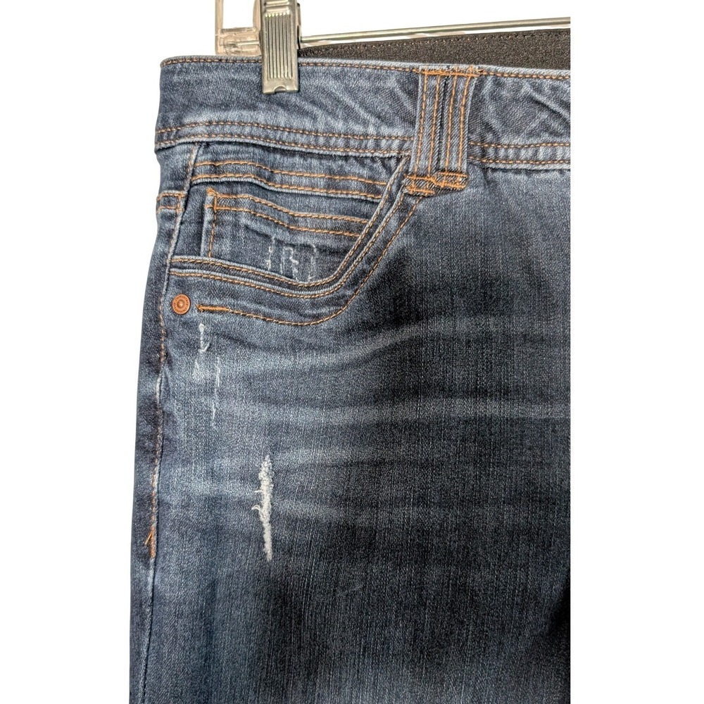 DEMOCRACY Ab Technology Distressed Ankle Skimmer Stretch Jeans Women's 12 - Picture 4 of 14